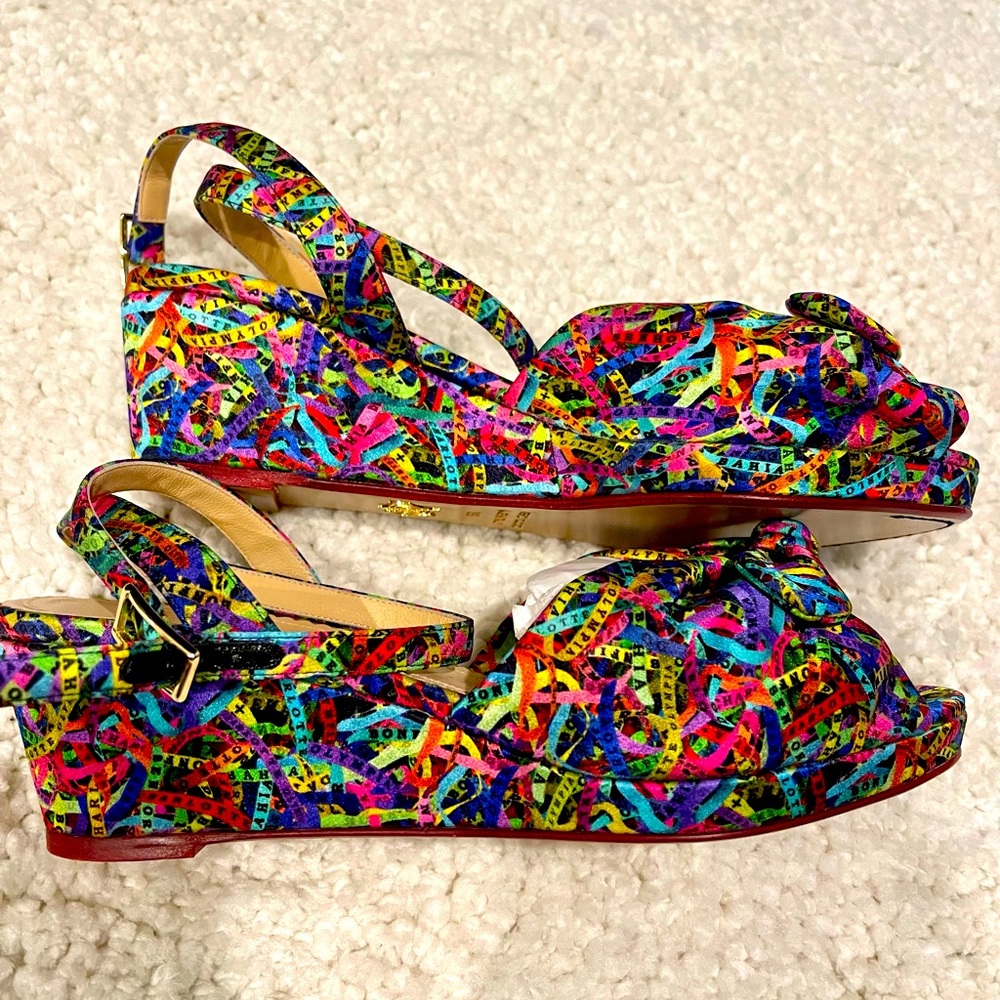 Charlotte Olympia ALEXA in Printed Crepe Satin Bahia Print